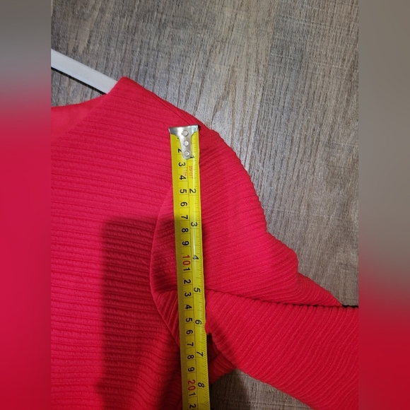 Donna Morgan Vibrant Red Long Sleeve Dress - Picture 7 of 11